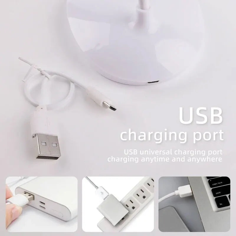 LED Desktop Desk Lamp – USB-Powered Reading Light for Bedroom, Study & Bedside