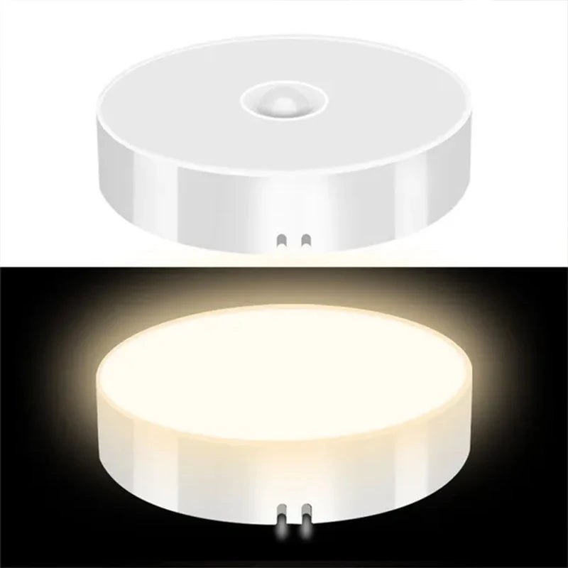 PIR Motion Sensor LED Night Light – USB Rechargeable Wireless Cabinet & Closet Lamp