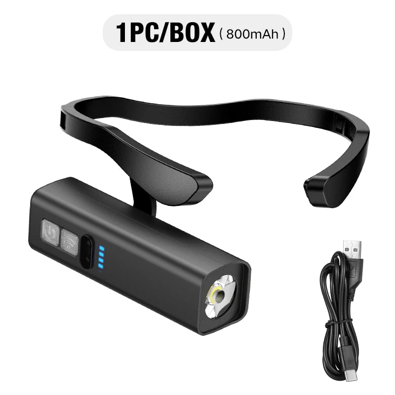 Rechargeable Ear Clip LED Headlamp – Waterproof Headlight for Fishing, Hiking, Running & Cycling