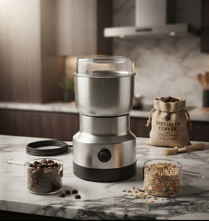 4-Blade Electric Coffee & Grain Grinder – Multifunctional Nut, Bean & Spice Grinder