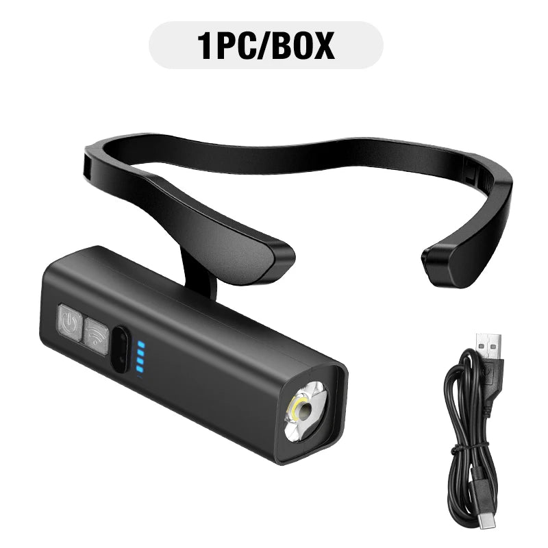 Rechargeable Ear Clip LED Headlamp – Waterproof Headlight for Fishing, Hiking, Running & Cycling