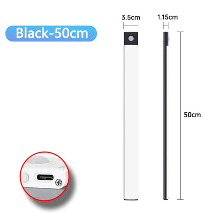 Pzsunly Rechargeable Motion Sensor LED Cabinet Light – Dimmable Wireless Under-Cabinet Lamp