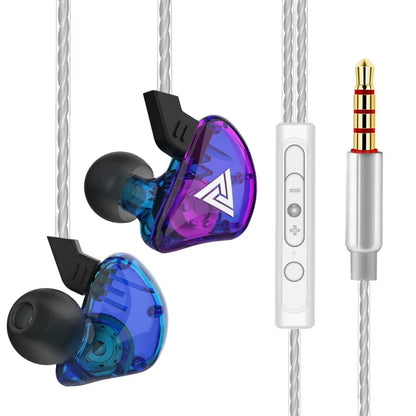 QKZ AK3 FiLe Wired Earphones – HiFi In-Ear Headphones with Microphone