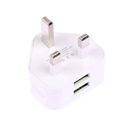 UK 3-Pin USB Wall Charger – Universal Plug Adapter with 1 or 2 USB Ports