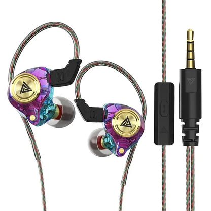QKZ AK3 FiLe Wired Earphones – In-Ear HiFi Headphones with Microphone