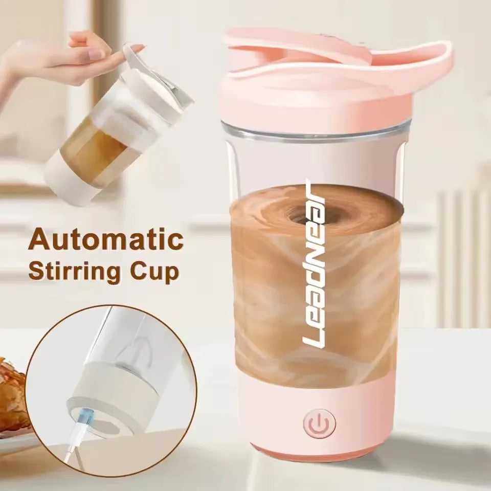 Portable Electric Blender Cup – Rechargeable USB Protein Shaker & Smoothie Maker for Gym, Travel & Outdoors