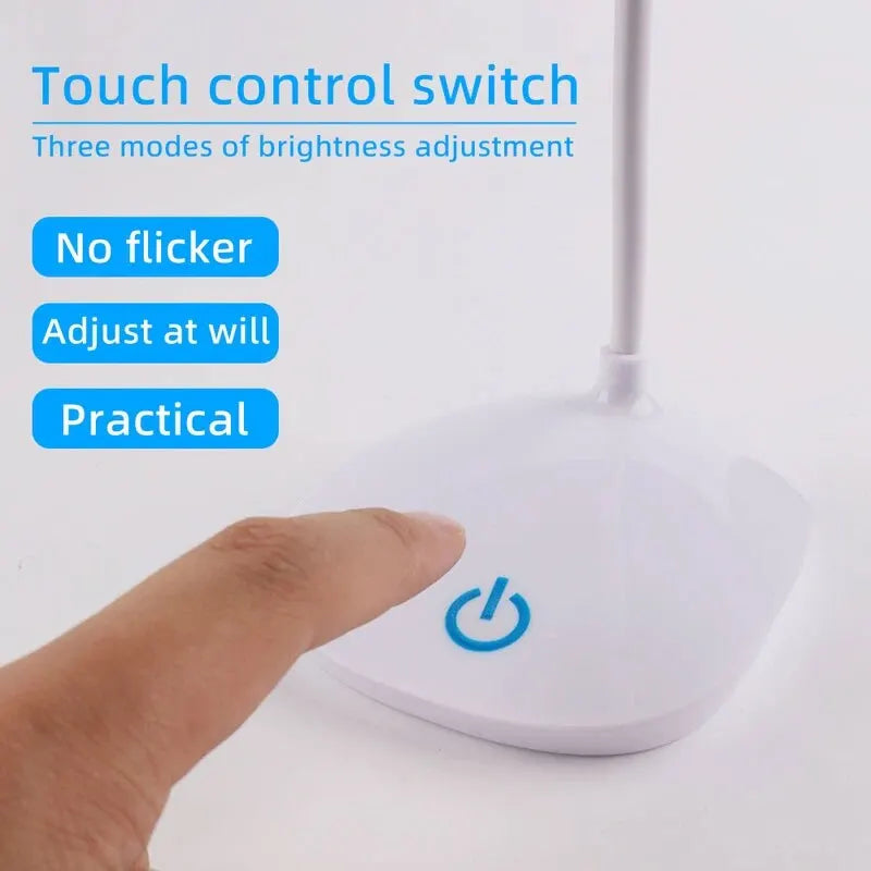LED Desktop Desk Lamp – USB-Powered Reading Light for Bedroom, Study & Bedside