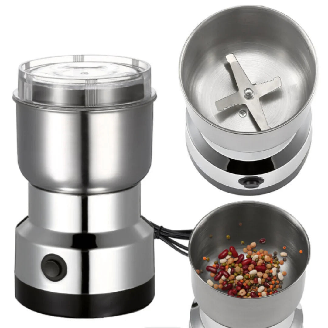 4-Blade Electric Coffee & Grain Grinder – Multifunctional Nut, Bean & Spice Grinder
