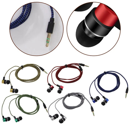 3.5mm Wired In-Ear Earbuds – Stereo Bass Headphones with Noise-Reducing Design