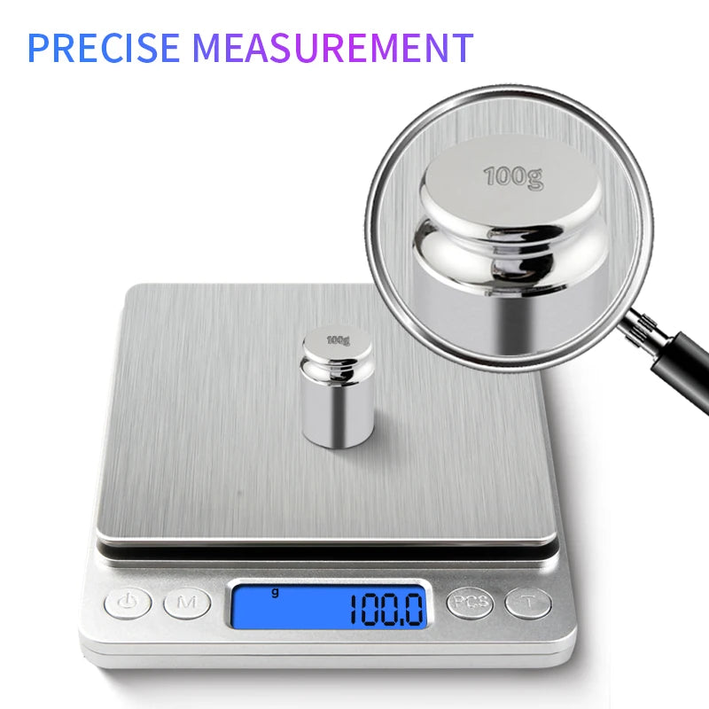 WanHenDa I2000 Digital Pocket Scale – 3kg Capacity with 0.1g/0.01g Precision