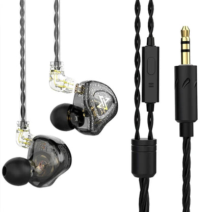 QKZ AK3 FiLe Wired Earphones – HiFi In-Ear Headphones with Microphone