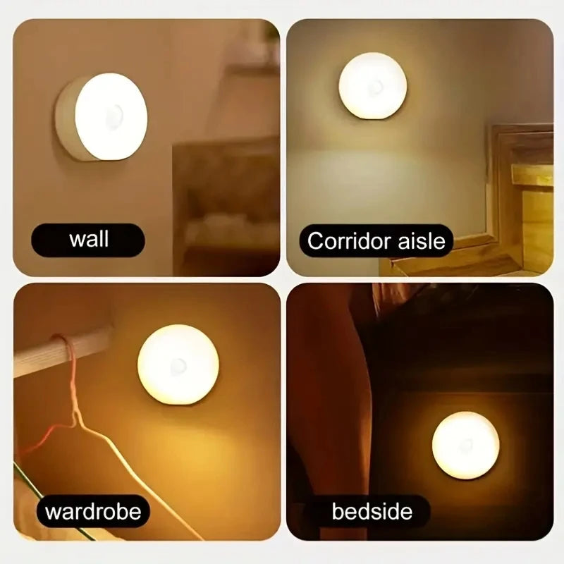 Rechargeable Motion Sensor Night Light – Wireless LED Lamp for Bedroom, Closet & Stairs