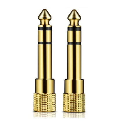 6.35mm Male to 3.5mm Female Audio Adapter – Gold-Plated AUX Headphone Connector