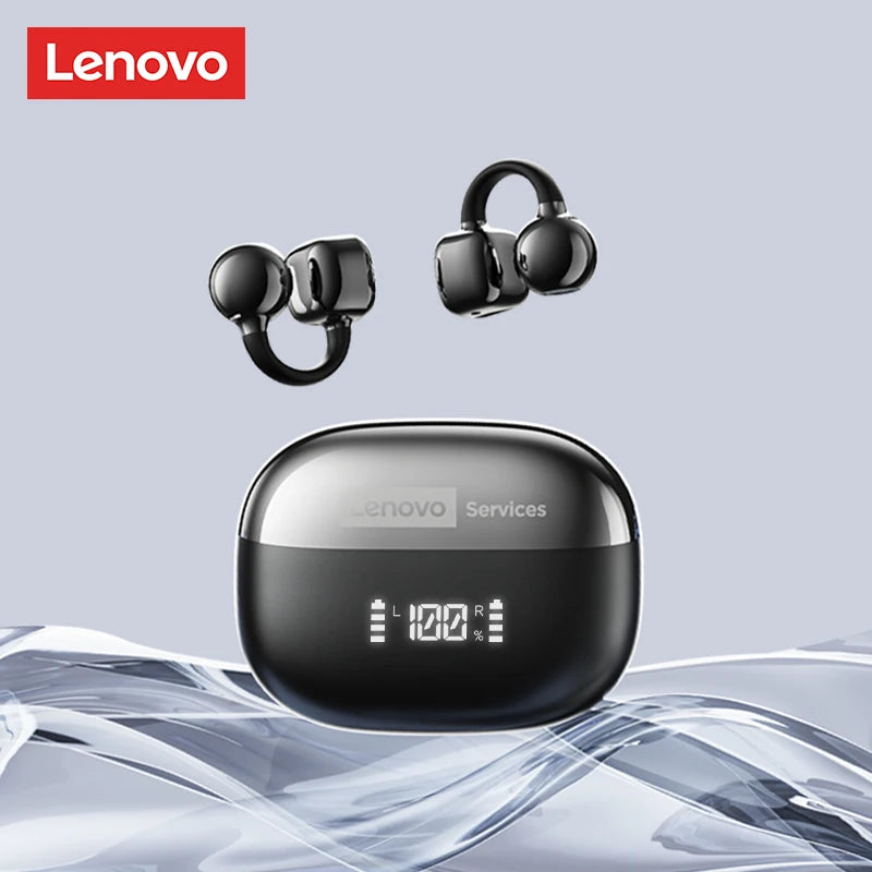 Lenovo RS119 Pro Open-Ear Ear Clip Earbuds – Bluetooth 6.0 Wireless Sports Headphones with Touch Controls