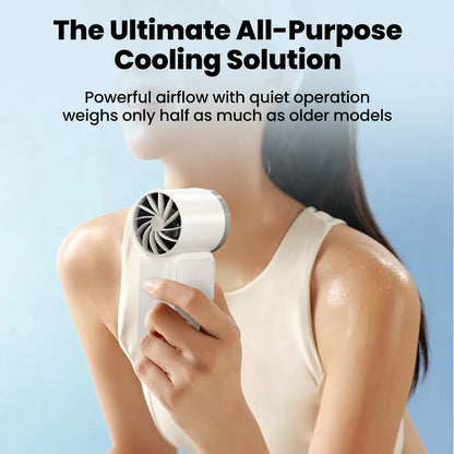 Portable Handheld Mini Fan – 5-Speed Rechargeable Fan with Type-C Charging & Digital Display