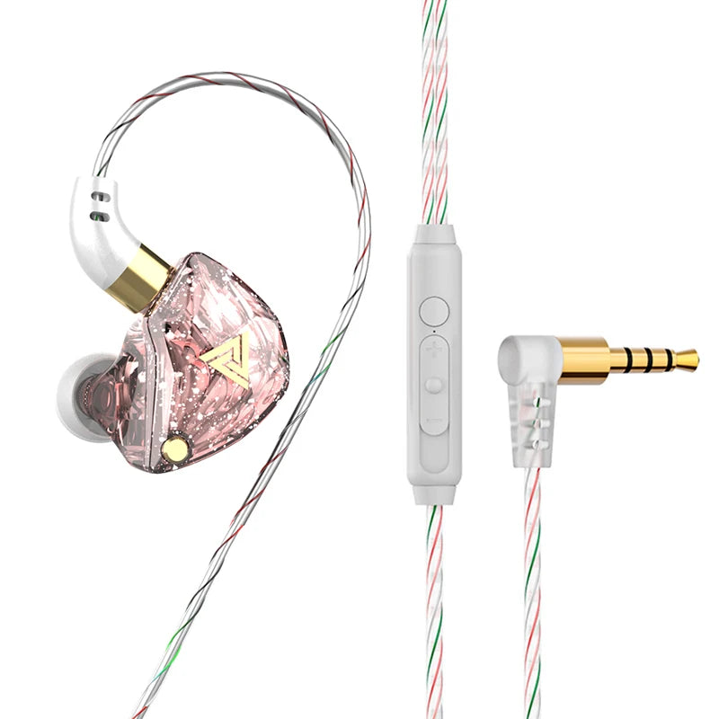 QKZ AK3 FiLe Wired Earphones – In-Ear HiFi Headphones with Microphone