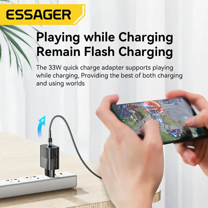 Essager 30W GaN USB-C PD Charger – Fast Charging Wall Adapter