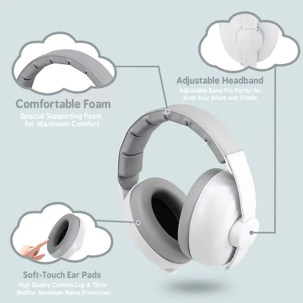 Baby Noise-Reduction Earmuffs – Stretchable Ear Protection for Sleep, Travel & Everyday Use