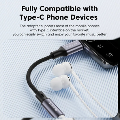 Toocki USB-C to 3.5mm Headphone Adapter – Type-C to AUX Audio Cable
