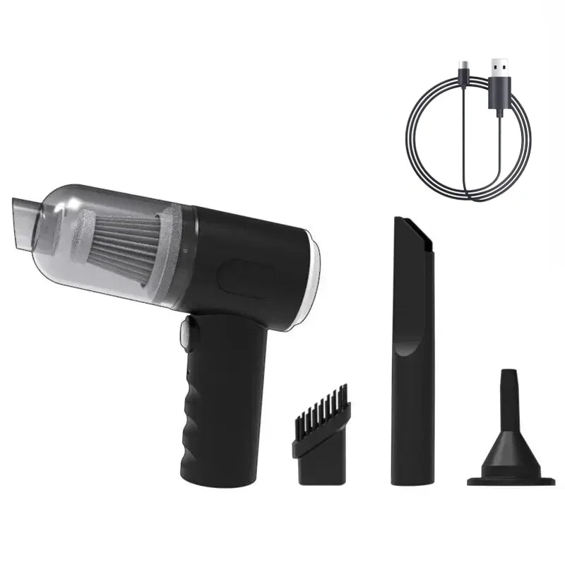 9000Pa Wireless Car Vacuum Cleaner – Portable USB Rechargeable Wet & Dry Mini Vacuum