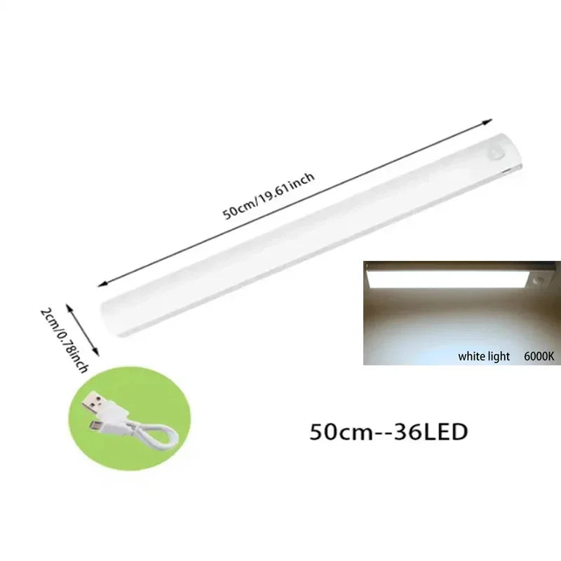 Ultra-Thin Rechargeable Motion Sensor LED Light – Wireless Cabinet & Wardrobe Lamp