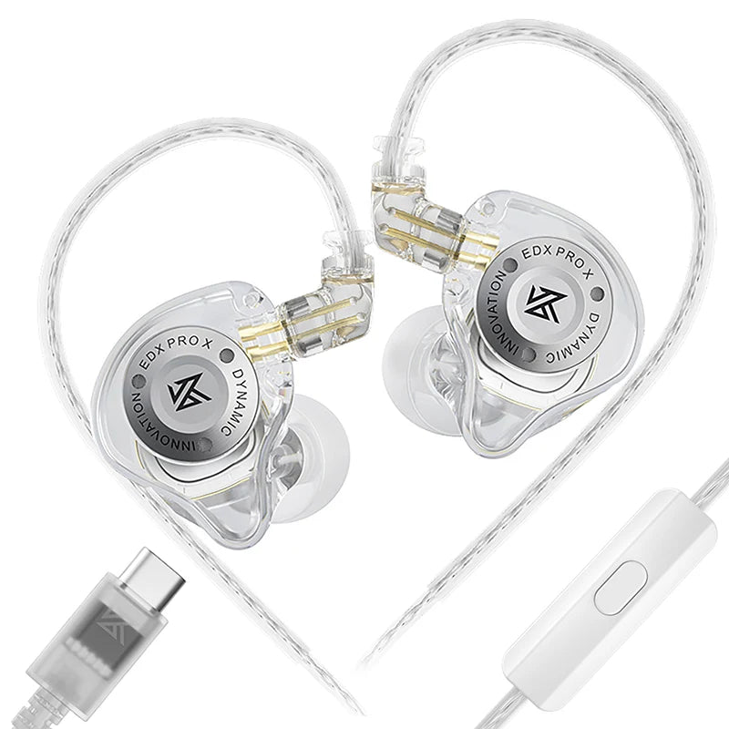 KZ EDX PRO X IEM Earphones – Wired HiFi In-Ear Monitors with 10mm Dynamic Driver & Microphone