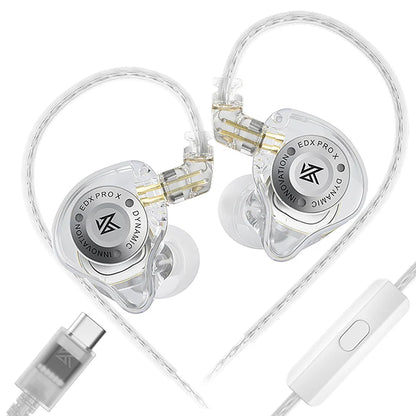 KZ EDX PRO X IEM Earphones – Wired HiFi In-Ear Monitors with 10mm Dynamic Driver & Microphone