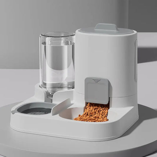 Automatic Gravity-Fed Cat Feeder & Water Dispenser – Spill-Proof Large-Capacity Design