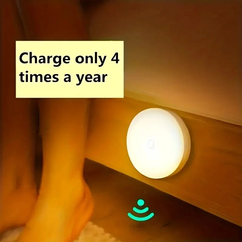Rechargeable Motion Sensor Night Light – Wireless LED Lamp for Bedroom, Closet & Stairs