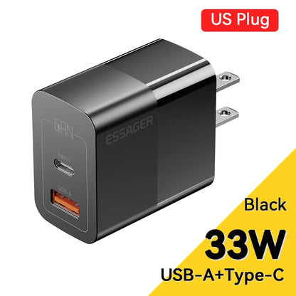 Essager 30W GaN USB-C PD Charger – Fast Charging Wall Adapter
