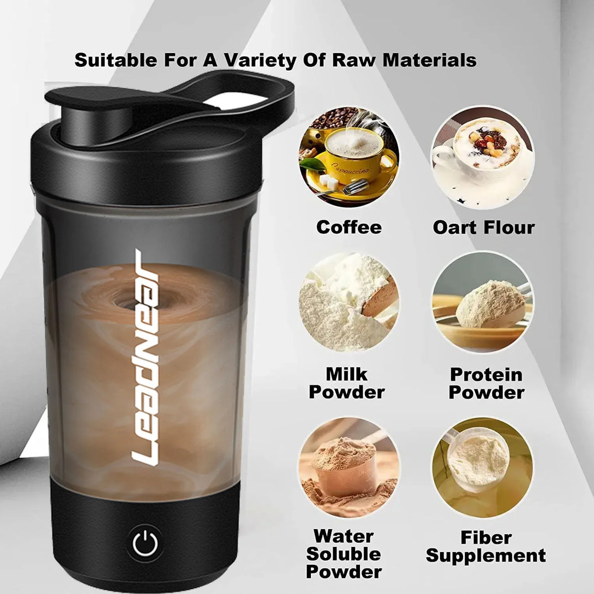 Portable Electric Blender Cup – Rechargeable USB Protein Shaker & Smoothie Maker for Gym, Travel & Outdoors