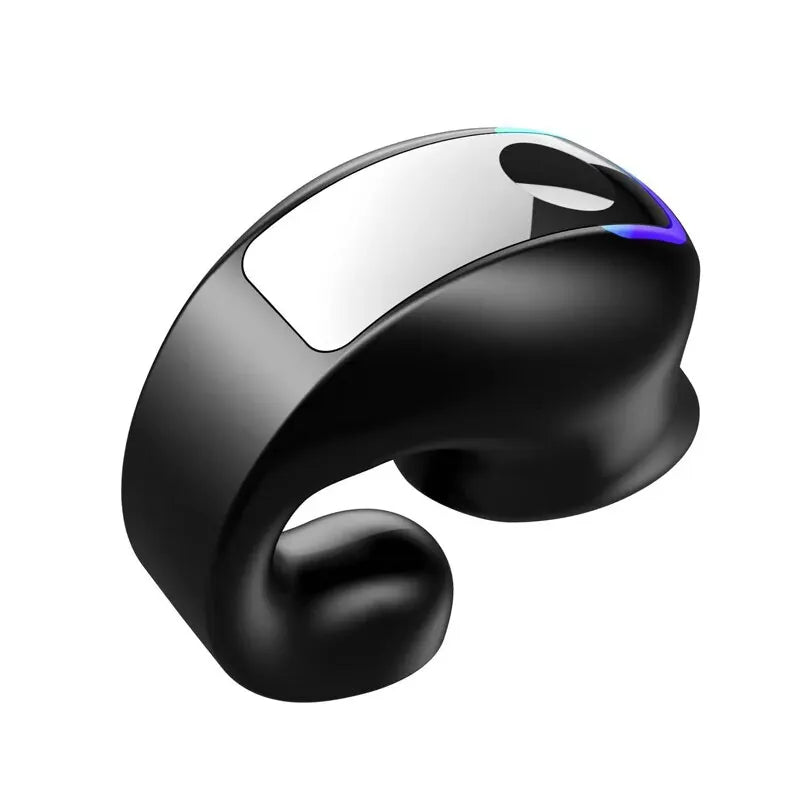 Clip-On Bone Conduction Wireless Headphones – Bluetooth TWS Sports Earphones with Microphone