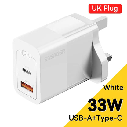 Essager 30W GaN USB-C PD Charger – Fast Charging Wall Adapter