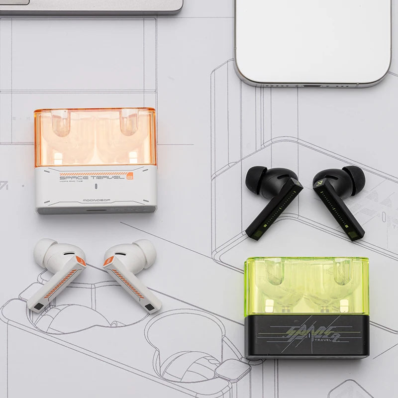 MOONDROP Space Travel 2 Wireless Earbuds – Bluetooth 6.0 TWS with ANC & Low-Latency Gaming Mode