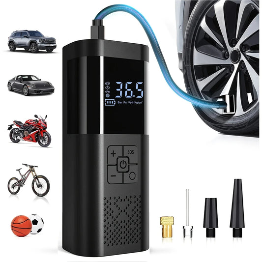 150 PSI Cordless Tire Inflator – 3X Faster Portable Air Compressor with Digital Gauge