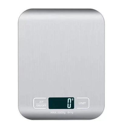 Digital Kitchen Scale – 5kg/10kg Capacity with 1g Precision & Stainless Steel Platform