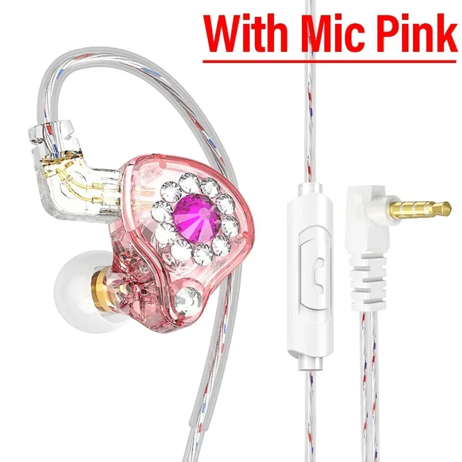 QKZ AK6 Wired Earphones – In-Ear Stereo Headphones with Dynamic Drivers & Microphone