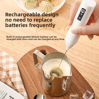 ZARTSEN Rechargeable Milk Frother – 7,000 RPM Handheld Electric Whisk for Coffee, Cappuccino & Cream