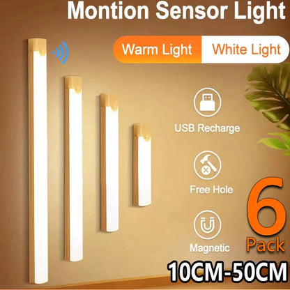 Ultra-Thin Rechargeable Motion Sensor LED Light – Wireless Cabinet & Wardrobe Lamp