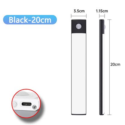 Pzsunly Rechargeable Motion Sensor LED Cabinet Light – Dimmable Wireless Under-Cabinet Lamp