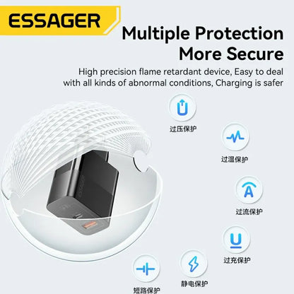 Essager 30W GaN USB-C PD Charger – Fast Charging Wall Adapter