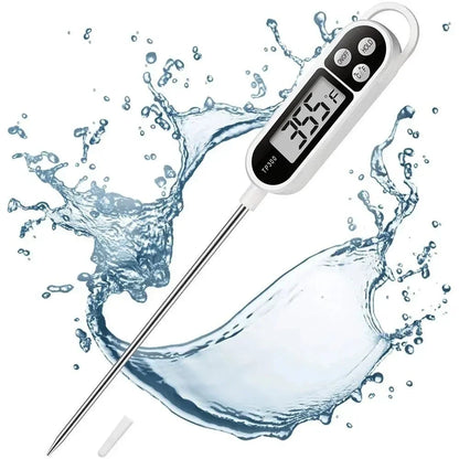 TP300 Digital Food Thermometer – Stainless Steel Probe for Meat, Water, Oil & Baking
