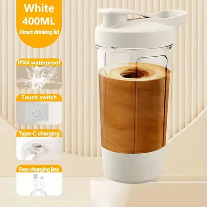 Portable Electric Blender Cup – Rechargeable USB Protein Shaker & Smoothie Maker for Gym, Travel & Outdoors