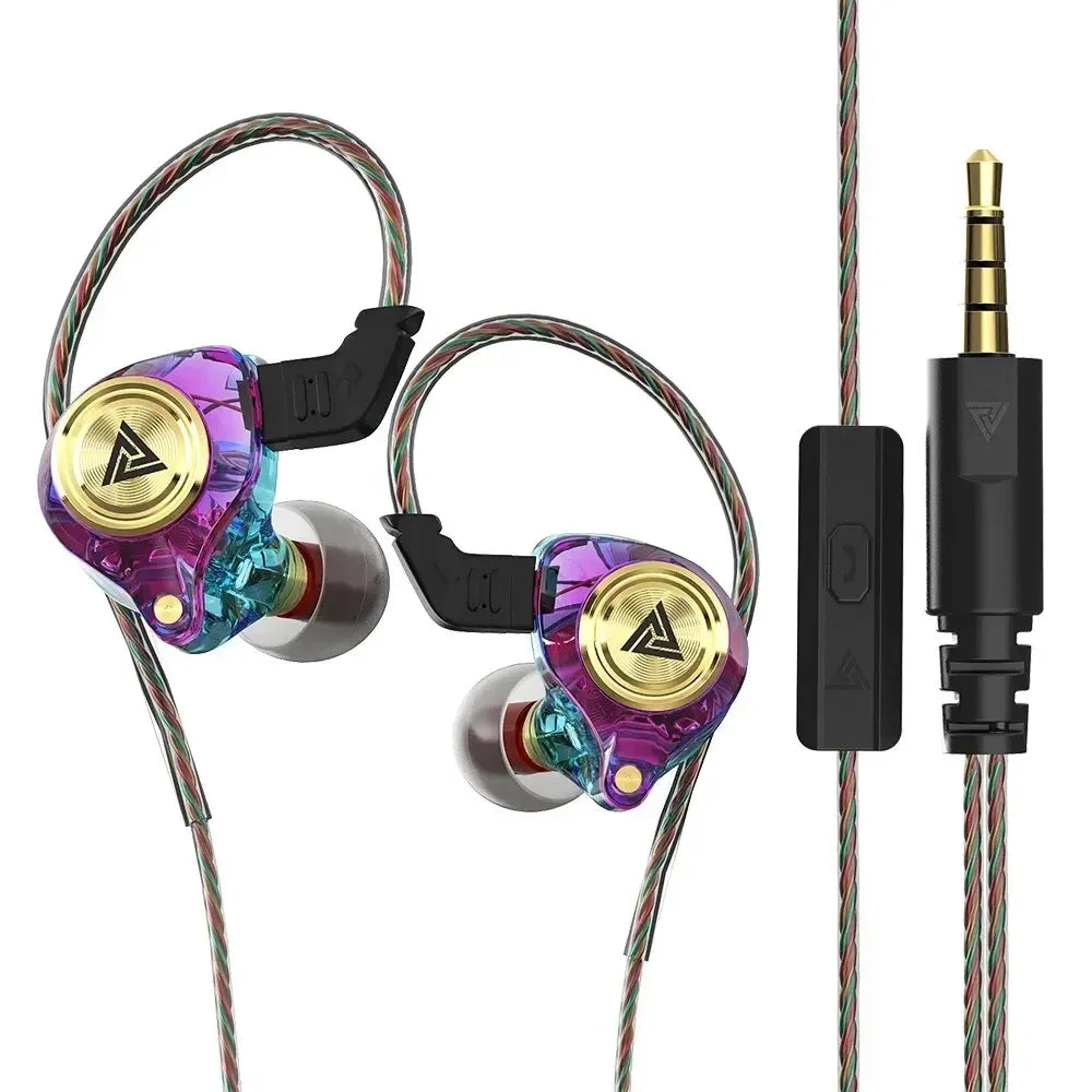 QKZ AK3 FiLe Wired Earphones – HiFi In-Ear Headphones with Microphone