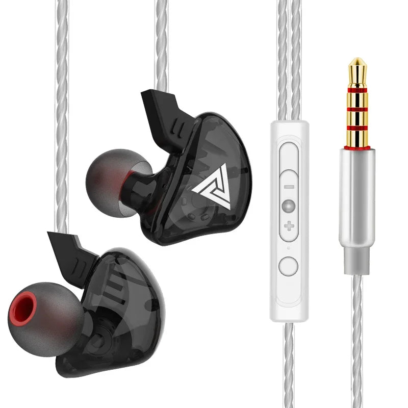 QKZ AK3 FiLe Wired Earphones – HiFi In-Ear Headphones with Microphone