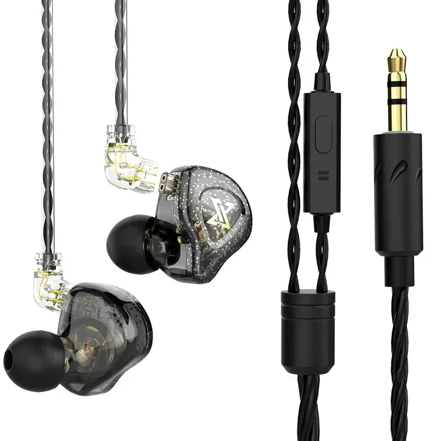 QKZ AK6 Wired Earphones – In-Ear Stereo Headphones with Dynamic Drivers & Microphone