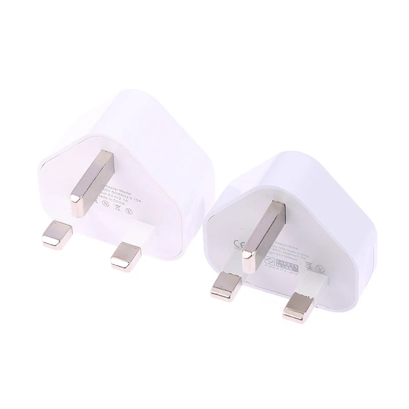 UK 3-Pin USB Wall Charger – Universal Plug Adapter with 1 or 2 USB Ports