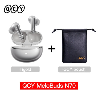 QCY MeloBuds N70 Wireless Earbuds – Adaptive ANC, Bluetooth 6.0, LDAC Hi-Res Audio & 50-Hour Battery