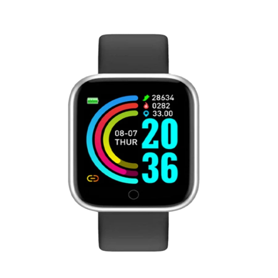 Y68 D20 Smartwatch – Fitness Activity Tracker with Step & Sleep Monitoring, Music Control & Alarm