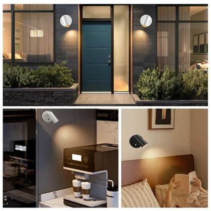 Rechargeable Magnetic LED Wall Lamp – Touch-Controlled 360° Rotating Reading Light